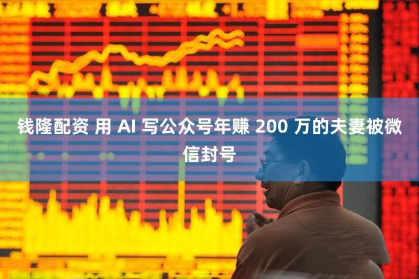 钱隆配资 用 AI 写公众号年赚 200 万的夫妻被微信封号